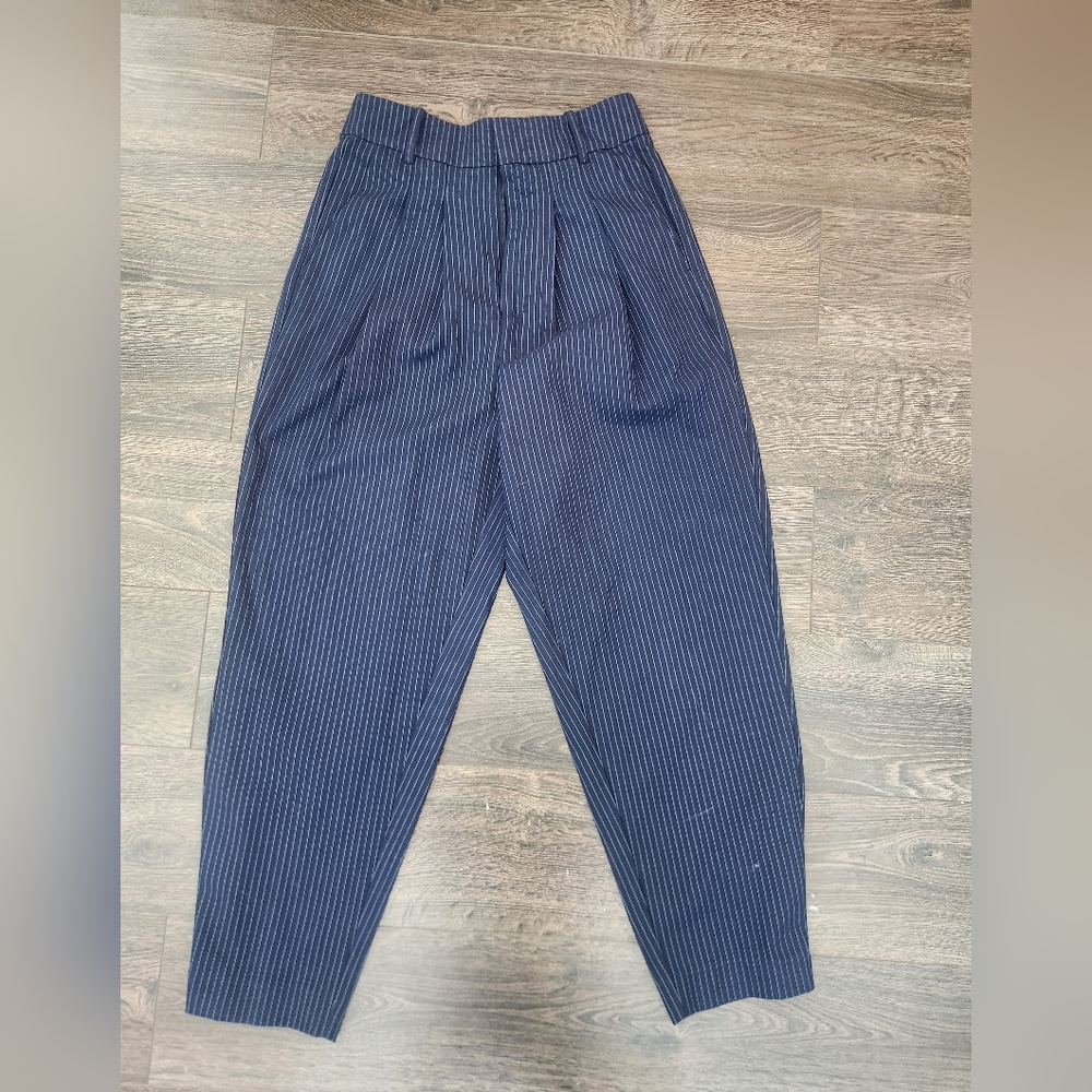Simons Dark Blue Pinstripe Dress Pants